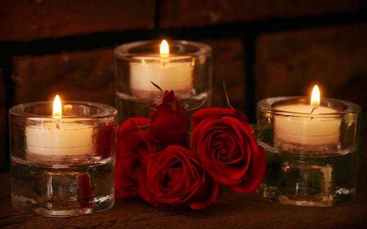 Romantic Roses And Candles 021 2560×1600 Hd Wallpaper, HD wallpaper