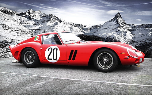 Ferrari 250 GTO, röd porsche carrera, ferrari, bilar, HD tapet HD wallpaper
