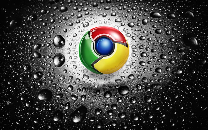 Logo Google Chrome, tapeta Google Chrome, Google, Chrome, logo, Tapety HD