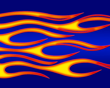 Logo Roda Panas, pola, api, garis, cerah, Wallpaper HD HD wallpaper