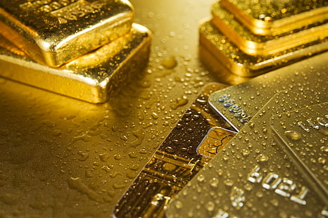 злато, съкровище, кюлчета, HD тапет HD wallpaper