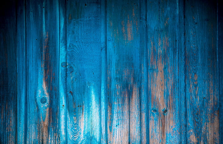 legno, blu, tessitura, superficie di legno, Sfondo HD