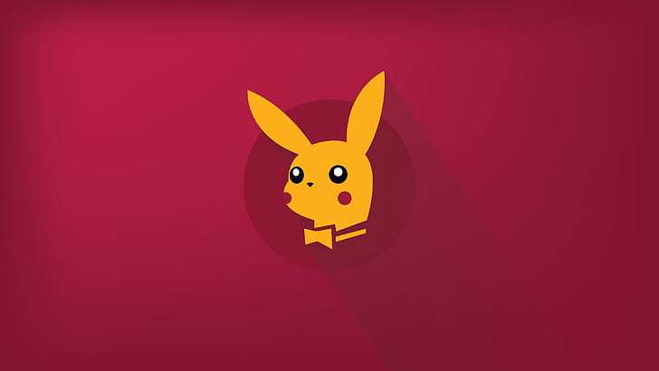 Pikachu Playboy, 4 K, Pokeman, Minimal, HD-Hintergrundbild