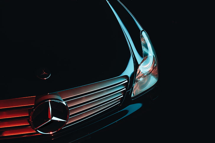 Mercedes, Frontstoßstange, Scheinwerfer, HD-Hintergrundbild