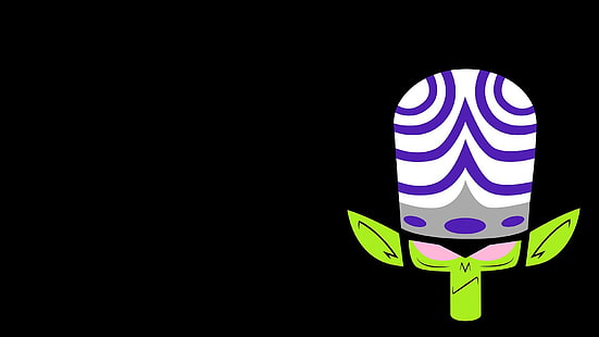минимализъм, Mojo Jojo, Powerpuff Girls, Едноцветен, злодеи, HD тапет HD wallpaper