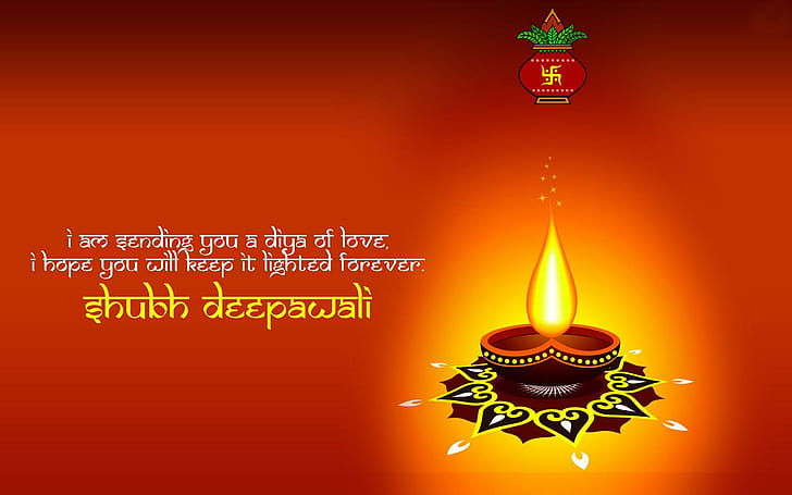 Happy Deepawali Greetings Festival Święto dekoracji Diya, diwali, pozdrowienia, lampa, festiwal, wakacje, Tapety HD