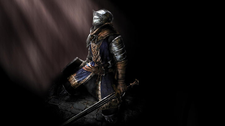 character holding sword wallpaper, Dark Souls, Dark Souls II, video games, HD wallpaper