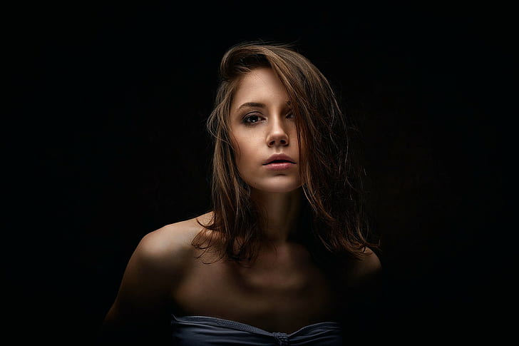 women face model xenia kokoreva portrait, HD wallpaper