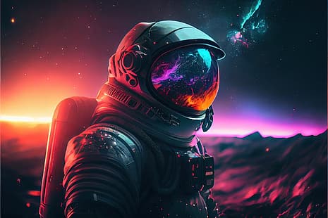 космонавт, Planetarian: The Reverie of A Little Planet, планетарий, HD обои HD wallpaper