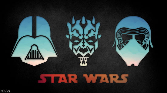 Star Wars signage, Darth Vader, Kylo Ren, Star Wars, Darth Maul, HD wallpaper HD wallpaper