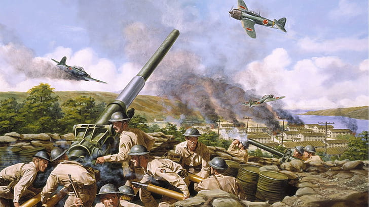 June 3 1942 A Cannon A City Fire, military, aircraft, other, aircraft planes, HD wallpaper