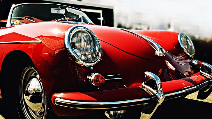 coche, Porsche, coches rojos, Fondo de pantalla HD
