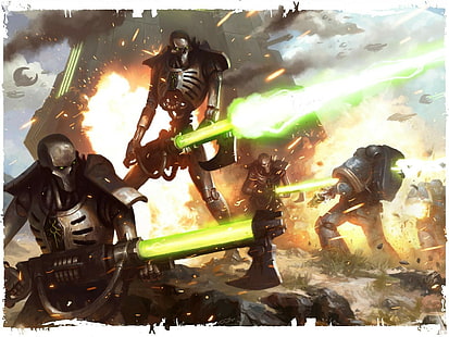 Warhammer 40.000, Necrons, Space Marines, Ultramarines, HD-Hintergrundbild HD wallpaper