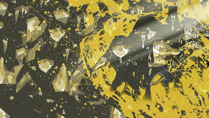 têxtil floral preto e amarelo, One Piece, HD papel de parede