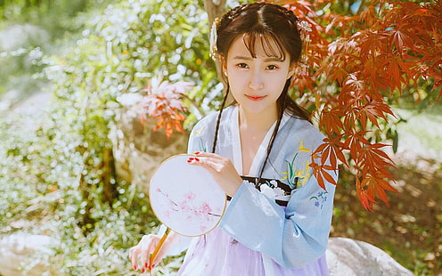 hanfu, vestido chino, asiático, Fondo de pantalla HD HD wallpaper