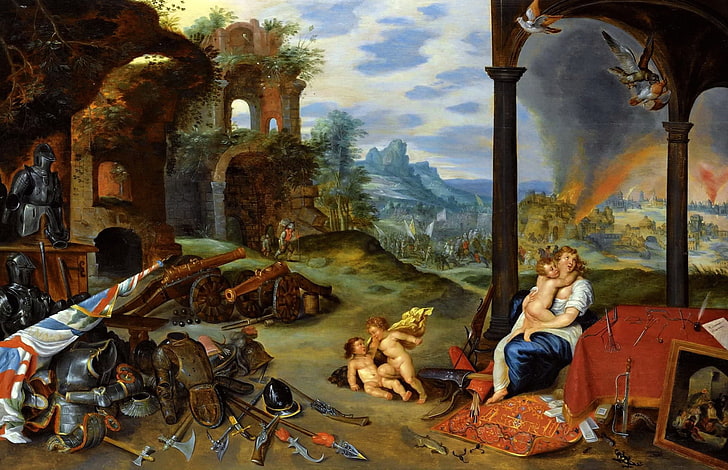 nella foto, Jan Brueghel il giovane, Allegoria della guerra, Sfondo HD