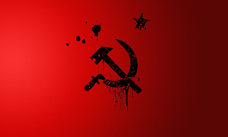 Знаме на Съветския съюз, минимално, СССР, ЧЕРВЕНО, HD тапет