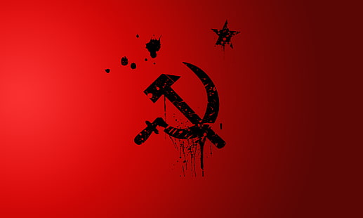 ソビエト連邦の旗、最小限、ソ連、赤、 HDデスクトップの壁紙 HD wallpaper
