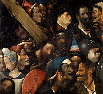 Jérôme Bosch, Le grand portage de la croix, Renaissance du Nord, Fond d'écran HD HD wallpaper