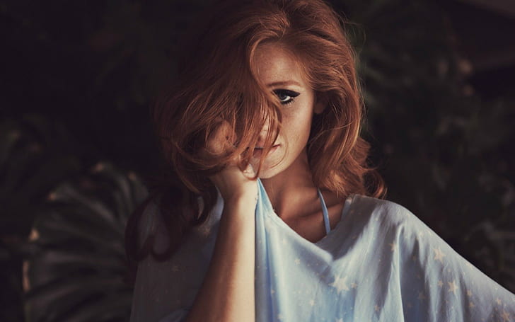 berambut merah, model, wanita, Cintia Dicker, Wallpaper HD