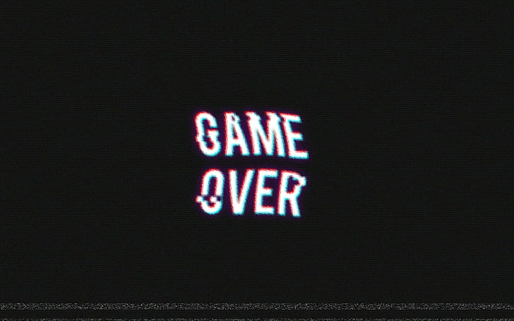 Distorsi, GAME OVER, Game retro, video game, Wallpaper HD