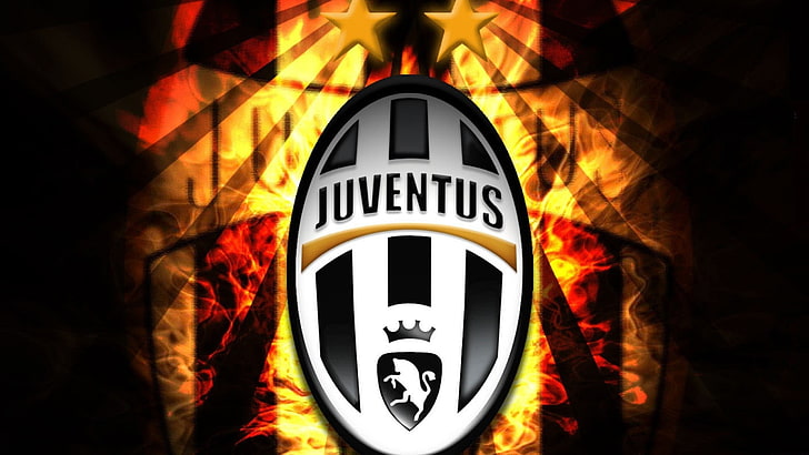 white and black Juventus logo wallpaper, Juventus, logo, sport, HD wallpaper