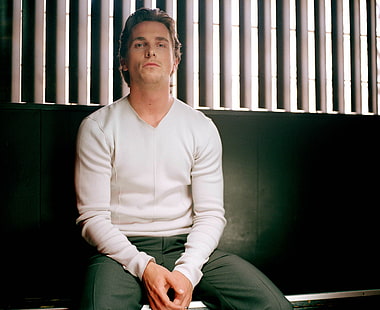 utseende, självförtroende, skådespelare, man, sittande, Christian Bale, Chrisitian Bale, HD tapet HD wallpaper
