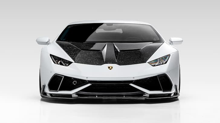 Lamborghini Huracan, car, vehicle, supercars, white cars, Vorsteiner, Italian Supercars, HD wallpaper