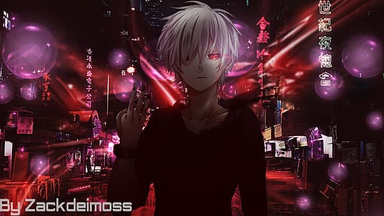 аниме, Tokyo Ghoul, червени очи, HD тапет HD wallpaper
