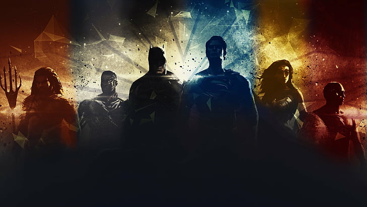 Émission de télévision, l'aube de la justice League, Aquaman, Batman, Cyborg (DC Comics), Flash, Superman, Wonder Woman, Fond d'écran HD