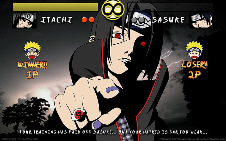 Anime, Naruto, Itachi Uchiha, Sasuke Uchiha, HD wallpaper