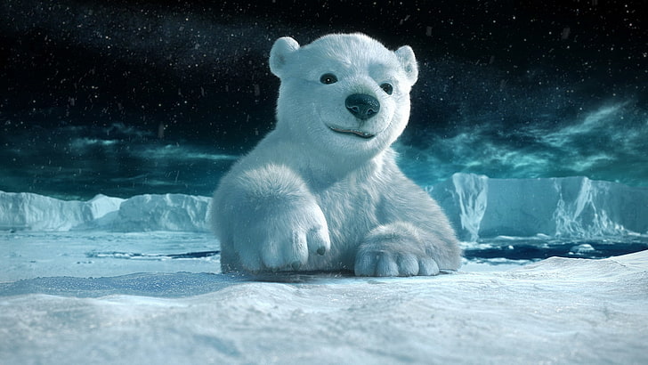 cgi หมีขั้วโลกบทคัดย่อ 3D และ CG HD Art, cgi, หมีขั้วโลก, วอลล์เปเปอร์ HD
