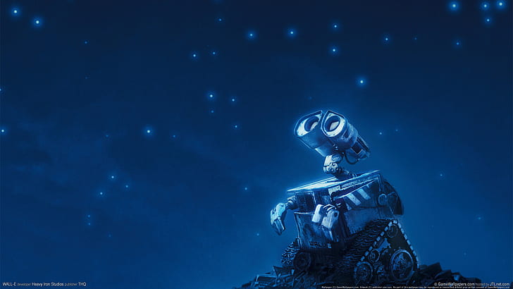 Wall-E Robot Stars Blue HD, azul, películas, estrellas, robot, wall, e, Fondo de pantalla HD