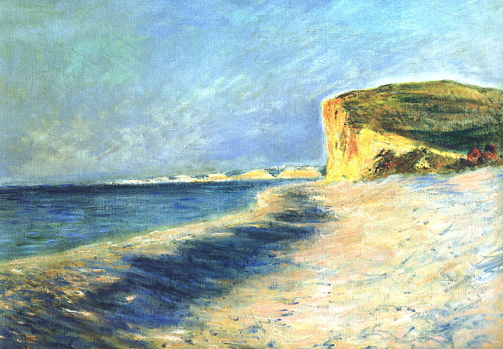 ocean painting, picture, seascape, Claude Monet, Pourville. Near Dieppe, HD wallpaper