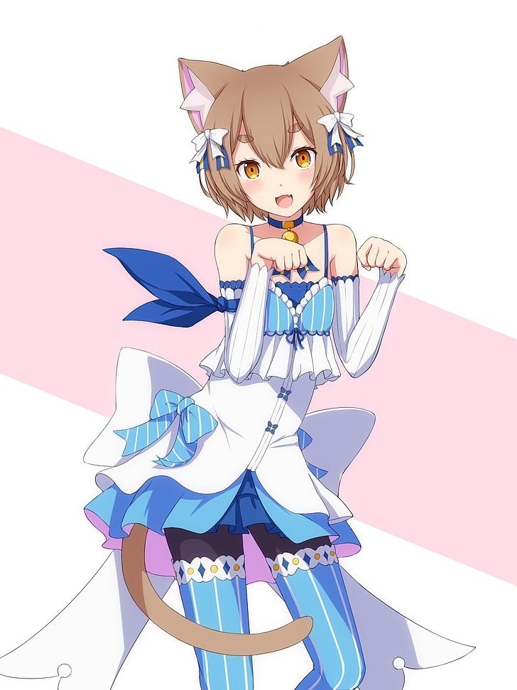 personaggio anime femminile, Argail Felix, Re: Zero Kara Hajimeru Isekai Seikatsu, gatto ragazzo, Sfondo HD, sfondo telefono