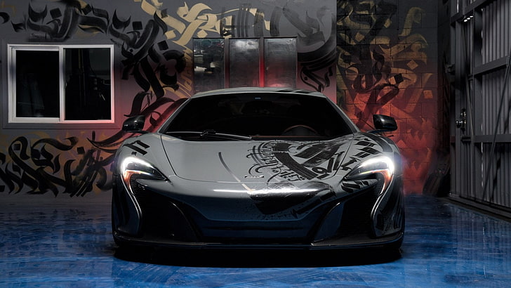 McLaren, McLaren 650S, Car, Graffiti, Silver Car, Sport Car, Supercar, Vehicle, HD wallpaper