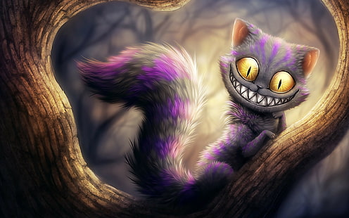 chat de Cheshire, Fond d'écran HD HD wallpaper