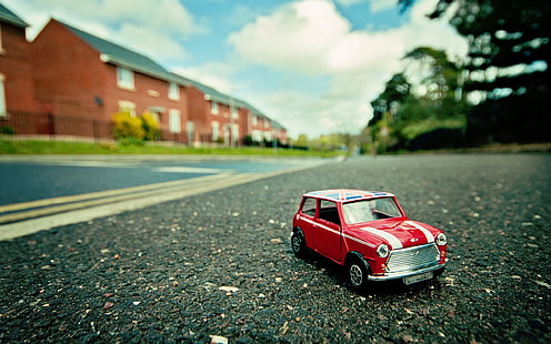 Mini Cooper Toy Car, mini, cooper, photography, HD wallpaper HD wallpaper