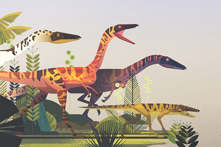 Tier, Dinosaurier, Minimalist, HD-Hintergrundbild