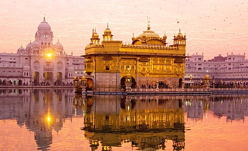 Tempel, Harmandir Sahib, Amritsar, goldener Tempel, Hamandir Sahib, Indien, HD-Hintergrundbild HD wallpaper