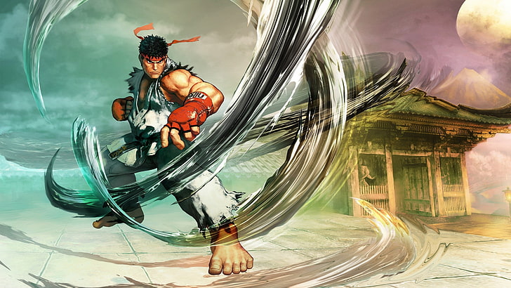 Street Fighter, Street Fighter V, Ryu (Street Fighter), video games, artwork, HD wallpaper