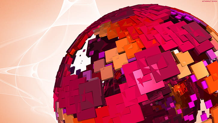 Globe Pink, pink, bola dunia, Wallpaper HD