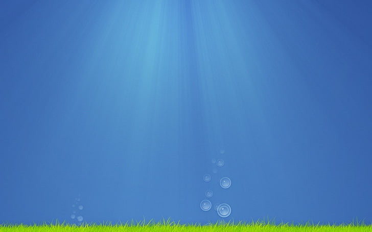 minimalism, bubbles, underwater, HD wallpaper