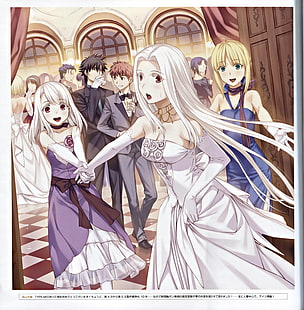 Fate Series, Fate / Stay Night, Fate / Zero, garotas de anime, Saber, Lancer (Fate / Stay Night), Shirou Emiya, Illyasviel de Einzbern, Kiritsugu Emiya, Irisviel de Einzbern, HD papel de parede HD wallpaper