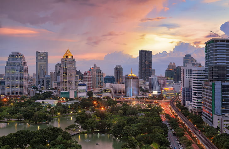 The city, building, panorama, Thailand, Bangkok, skyscrapers, HD wallpaper  | Wallpaperbetter