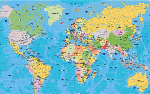 свят, 1920x1200, стена карта на света, карта на света, карта на света плакат, HD тапет HD wallpaper