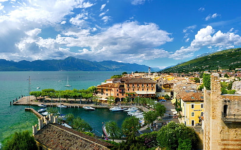 фотография, Италия, озеро Гарда, HD обои HD wallpaper