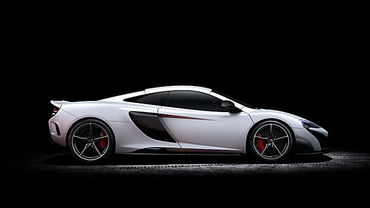 McLaren 675LT, Auto, Scheinwerfer, einfacher Hintergrund, HD-Hintergrundbild