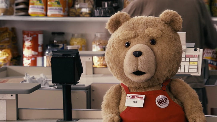 mainan beruang coklat mewah, Ted (film), film, boneka beruang, Wallpaper HD