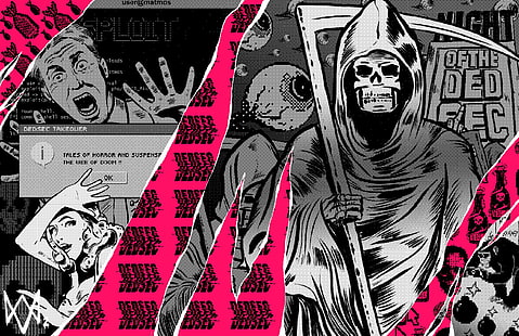 Komiks Grim Reaper, Watch_Dogs, EA, DEDSEC, gracze, gry na PC, Tapety HD HD wallpaper